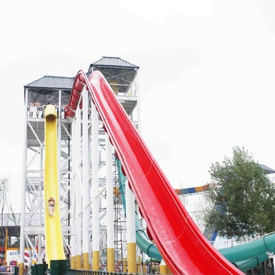 Fiberglass Custom Water Slides Kecepatan Tinggi Untuk Taman Air Hiburan 1 Orang / Lari