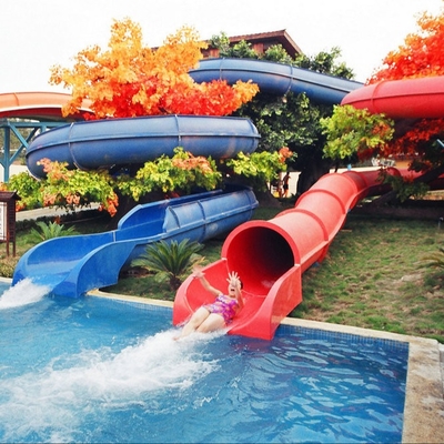 Kustom Kombinasi Fiberglass Anak Water Slide untuk tema Water Park