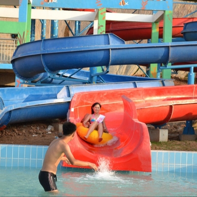 Populer Ganda Tracks Buka Tutup Style FRP Tubuh Kustom Water Slides