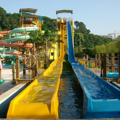 OEM variabel kecepatan ras Slide, jatuh bebas Slide, anak-anak / orang dewasa Fiberglass air slide