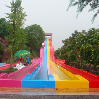Sisi-by-side Multi-lane Slide Fiberglass Race, balap seluncuran, Custom air slide