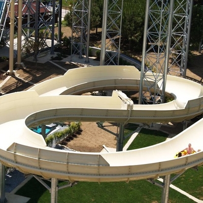 FRP Kustom Water Slides, 6 Orang Fiberglass Keluarga Slide, Aqua Park Peralatan