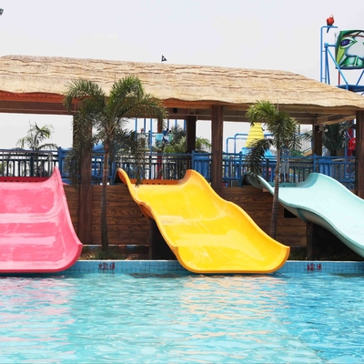 Komersial Fiberglass Kids &#39;Water Slide Water Park Peralatan Untuk Kolam Renang