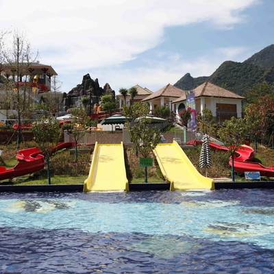 anak-anak besar Playground Slide dengan Aqua Play, Fiberglass Water Slides untuk Anak