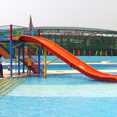 Slide fiberglass Anak Air untuk taman air Biru / Kuning / disesuaikan untuk anak-anak Water Park