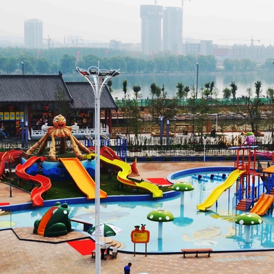 Slide fiberglass Anak Air untuk taman air Biru / Kuning / disesuaikan untuk anak-anak Water Park