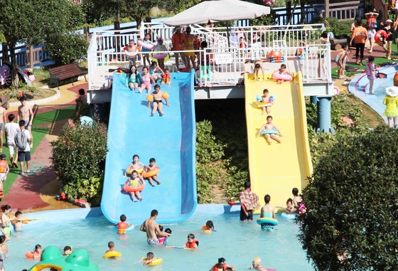 Peralatan Taman Mini Air Kolam Renang Fiberglass Slide For Kids Playground