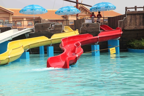 Kolam Fiberglass Kids' air Slide, seluncuran air komersial yang disesuaikan