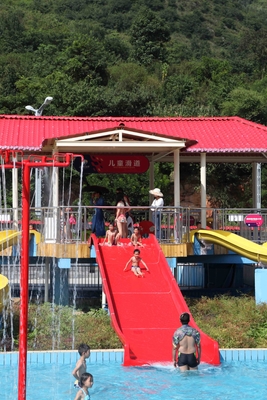 Kolam Fiberglass Kids' air Slide, seluncuran air komersial yang disesuaikan