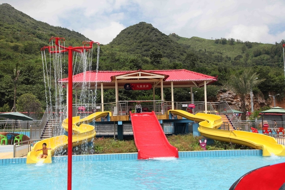 Customiazed Slide Kids Fun Air untuk Water Park / Fiberglass Water Park Equipment
