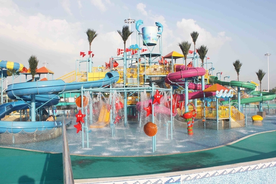 Summer Outdoor Aqua Park Games Taman Air Fiberglass untuk Anak-anak