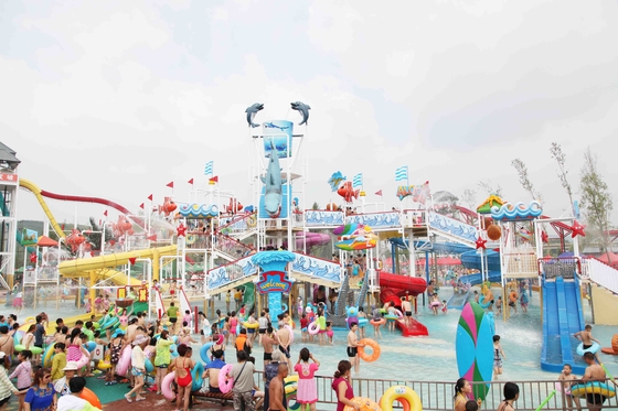 Musim panas luar ruangan Fiberglass Aqua Rumah / Water Park Objek untuk Theme Park