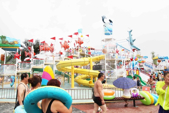Pirate Ship Water Theme Park Aqua Playground Dengan Struktur Baja