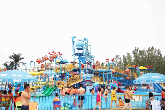 Pirate Ship Water Theme Park Aqua Playground Dengan Struktur Baja