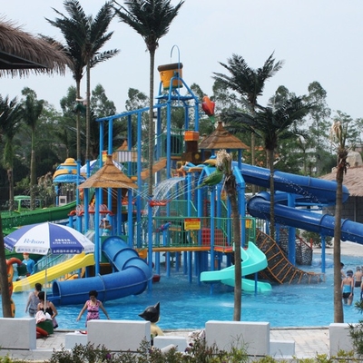 Orangtua-anak tema besar Aqua bermain anak Fiberglass air rumah untuk taman hiburan