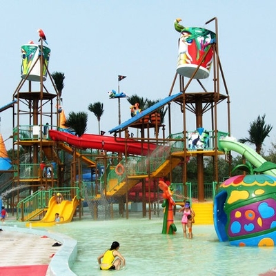 Kolam bermain anak Aqua House struktur air, Taman Air peralatan OEM