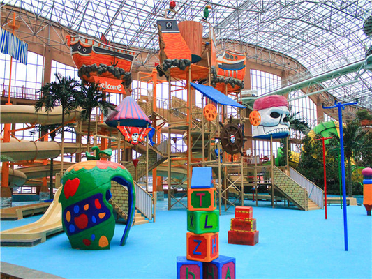 Luar ruangan Air Taman Hiburan Kustom Water Slides Kombinasi Untuk Hotel / Water House