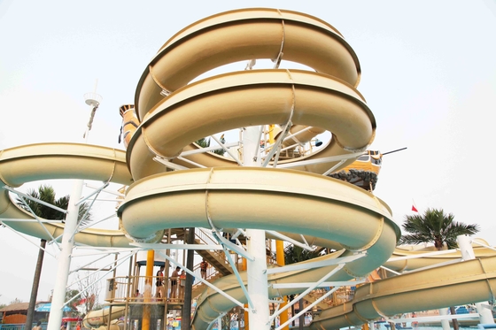 Colorful terbuka Taman Air dengan Fiberglass Water Slides 29 x 27m Ruang