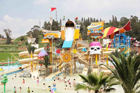 Kustom Fiberglass Water Park Peralatan, Gaint Water House Playground