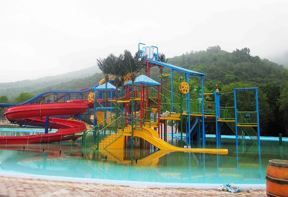 Anak besar Air Play Equipment / Mini Water House Dengan Anak Slide, 11,5 * 12,5 * 6,5 juta