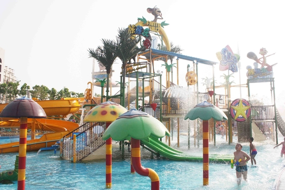 Big Water Park Playground Ashland / DSM Resin Untuk Keluarga Funny Game