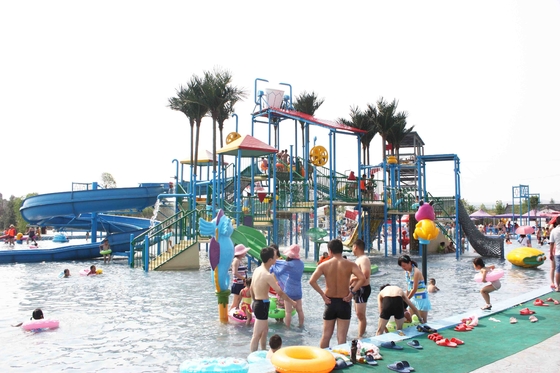 Slide musim panas terbuka Aqua Playground Taman Permainan Fiberglass Air untuk Theme Park