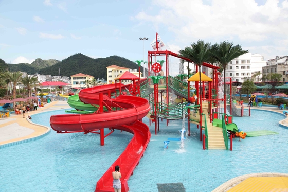 Anak besar Air Play Equipment / Mini Water House Dengan Anak Slide, 11,5 * 12,5 * 6,5 juta