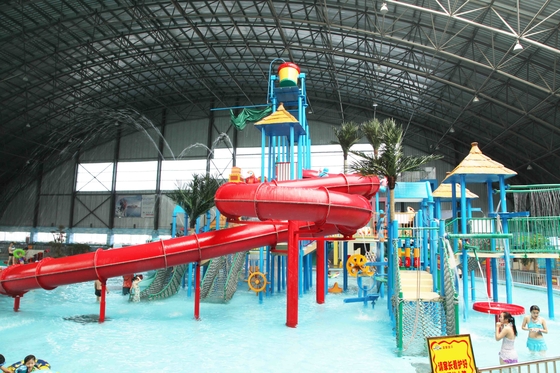 Fiberglass Aqua Playground Equipment Interaktif Fiberglass Produk / Disesuaikan Water Park Produk