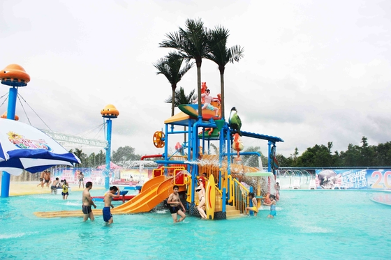 Interaktif Fiberglass Water House / Slide Balita Bermain Peralatan untuk Water Park 150 Riders / Waktu