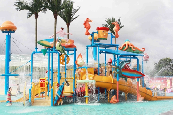 Water Park Playground Equipment Anak Commerial Dengan Slide, SGS Diaudit Water Park Peralatan Pemasok