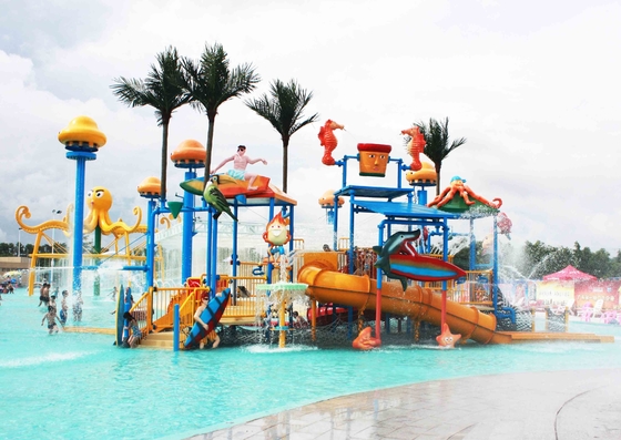 Promosi Anak Water Slides Untuk Anak Play Area / Peralatan Lantai Ruang 9,5 * 6,5 juta