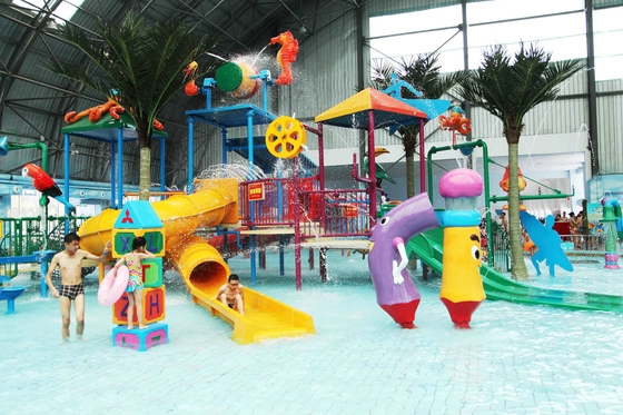 Disesuaikan Mini Aqua Park Peralatan Kids&#39; Playground Air Dengan Aqua Rumah