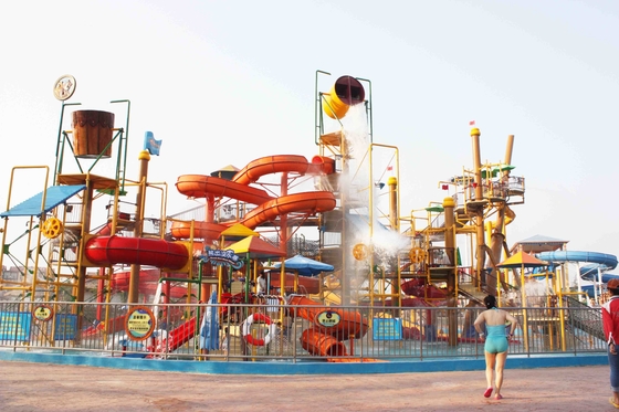 Luar ruangan Air Taman Hiburan Kustom Water Slides Kombinasi Untuk Hotel