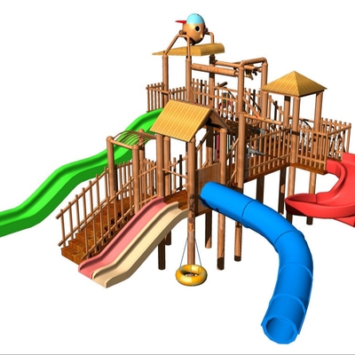 Peralatan Aqua Park Indoor / Outdoor, Taman Bermain air anak untuk Family Fun disesuaikan