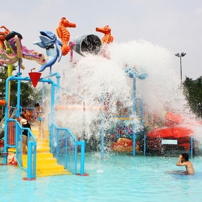 Peralatan taman air, Taman Bermain air anak untuk 50 pengendara 17,5 * 11 * 7 m