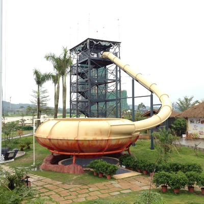Joy Ride Space Bowl Slide / FRP + Peralatan Bermain Stainless Steel Untuk Sekolah / Taman Air