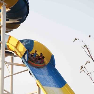 Fiberglass Aqua Park Peralatan, Giant Boomerang Water Slide Untuk Resort