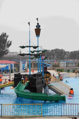 Fiberglass Aqua Mainkan Ship Equipment Bajak Laut Digunakan untuk Membangun Taman Air