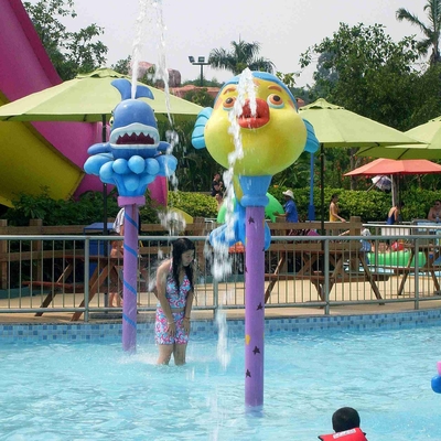 Carp Colorful Semprot Taman Fiberglass Peralatan Untuk Anak / Anak Air Playground