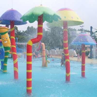 Carp Colorful Semprot Taman Fiberglass Peralatan Untuk Anak / Anak Air Playground