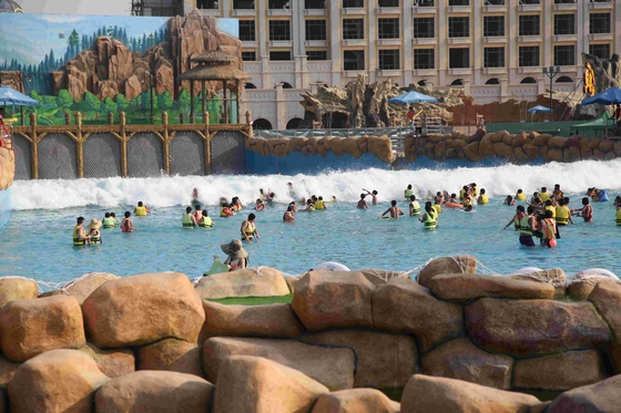 Besar Air Compressor Daya Wave Pool dengan Tinggi Gelombang 3m untuk Besar Water Park