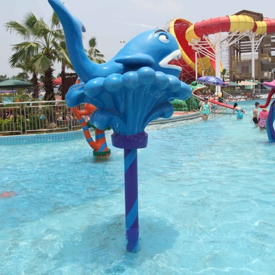 Kartun Whale Semprot Mainkan Peralatan Untuk Dewasa, 0,3 - 0,6 m Air Kedalaman