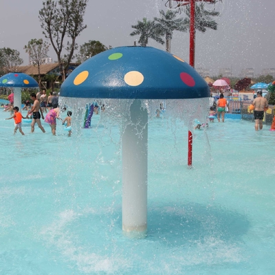 Disesuaikan Fiberglass / PVC Semprot Mushroom Waterpark Peralatan Untuk Permainan Anak