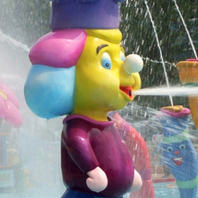Air Sprayground Semprot Taman Peralatan, Monyet Kartun Berbentuk Water Park Aqua Bermain
