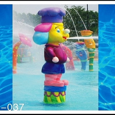 Air Sprayground Semprot Taman Peralatan, Monyet Kartun Berbentuk Water Park Aqua Bermain
