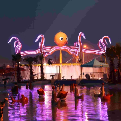 Aqua Park Peralatan Octopus Commercial Semprot Taman Peralatan Dengan Air Semprot