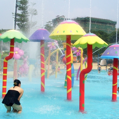 Luar ruangan Fiberglass Air Semprot Taman Peralatan / Aquatic Peralatan Putar Untuk Anak-Anak