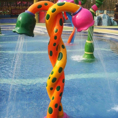 Colorful Fiberglass Spray Water Equipment Untuk Produk Anak / Anak yang Disesuaikan