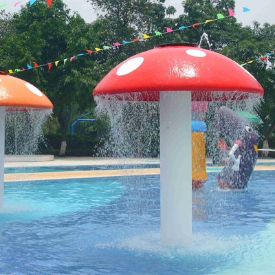 Disesuaikan Fiberglass PVC Semprot Aqua Park Peralatan Kartun Mushroom Shaped