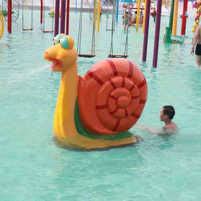 Fiberglass Air Permainan Semprot Taman Peralatan Dengan Kartun Hewan Berbentuk